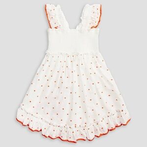 ZIMMERMANN Kids Estelle shirred Swiss-dot cotton dress Size 6